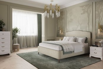 Спальный гарнитур Лорето, модульный, льняной (БМ) в Асбесте - asbest.mebel-e96.ru