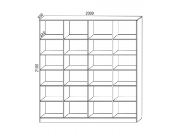 Шкаф распашной 2000 мм М6-4.4 Б+Б+Б+Б (М6) в Асбесте - asbest.mebel-e96.ru