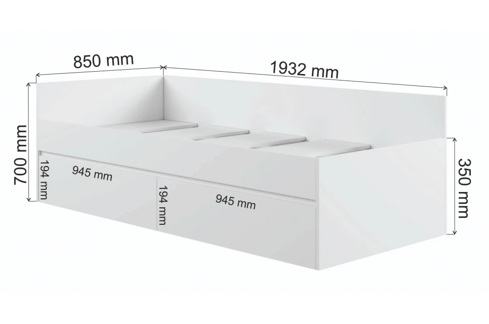 Кровать-софа Мадера белый (Альбина) в Асбесте - asbest.mebel-e96.ru