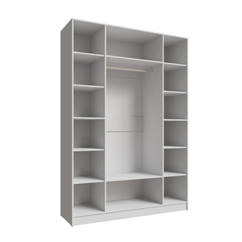 Шкаф Мадрид 1600 мм без зеркала белый (Текс) в Асбесте - asbest.mebel-e96.ru