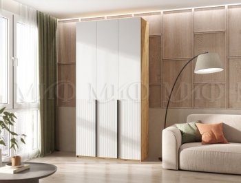 Шкаф 1200 мм Марвэл крафт/белый (Миф) в Асбесте - asbest.mebel-e96.ru