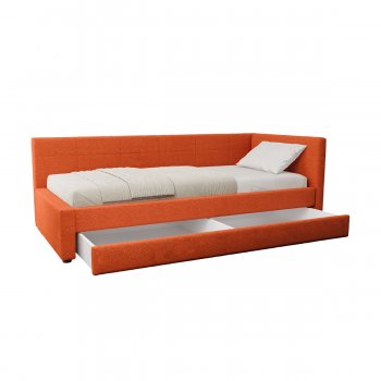 Кровать одинарная Марвэл террокотовая (Моби) в Асбесте - asbest.mebel-e96.ru