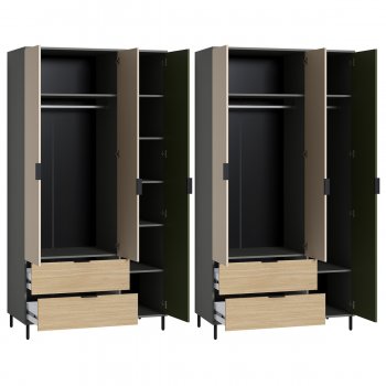 Шкаф 1200 мм Марвэл 16.317.03 зеленый (Моби) в Асбесте - asbest.mebel-e96.ru