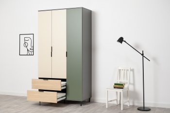 Шкаф 1200 мм Марвэл 16.317.03 зеленый (Моби) в Асбесте - asbest.mebel-e96.ru
