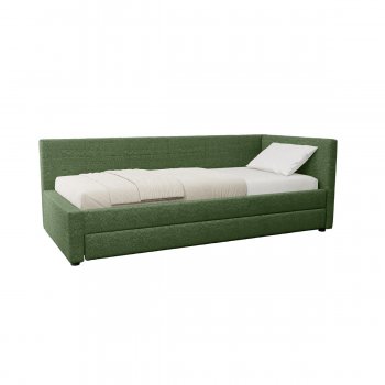 Кровать одинарная Марвэл зеленая (Моби) в Асбесте - asbest.mebel-e96.ru