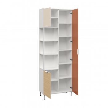 Шкаф комбинированный Марвэл 13.22 бел (Моби) в Асбесте - asbest.mebel-e96.ru