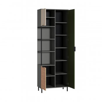 Шкаф комбинированный Марвэл 13.22 сер (Моби) в Асбесте - asbest.mebel-e96.ru