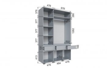 Шкаф 1500 мм Мерида серый камень/графит (Микон) в Асбесте - asbest.mebel-e96.ru
