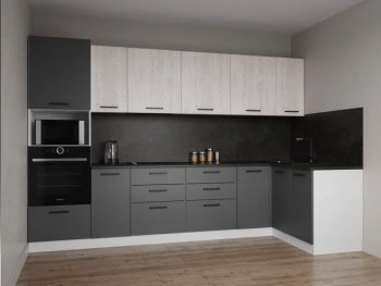 Угловой кухонный гарнитур Меренга 3200*1400 мм, МДФ Sanvut в Асбесте - asbest.mebel-e96.ru