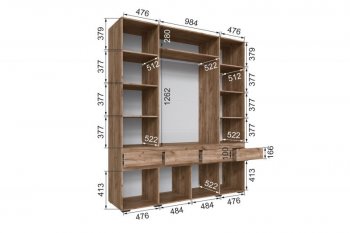 Шкаф 2000 мм Мерида крафт табачный/белый (Микон) в Асбесте - asbest.mebel-e96.ru