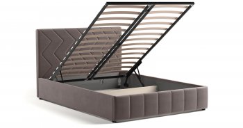 Кровать с подъемным механизмом Милана 1400 (серо-коричневый) (НиК) в Асбесте - asbest.mebel-e96.ru