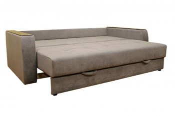 Диван Милан 3, НПБ, ткань Монако 06 (серый) (Хит Диван) в Асбесте - asbest.mebel-e96.ru