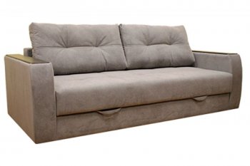 Диван Милан 3, НПБ, ткань Монако 06 (серый) (Хит Диван) в Асбесте - asbest.mebel-e96.ru