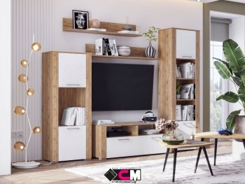 Стенка Мирослава крафт золотой (СтендМ) в Асбесте - asbest.mebel-e96.ru