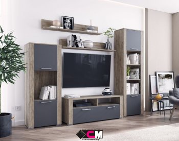 Стенка Мирослава графит (СтендМ) в Асбесте - asbest.mebel-e96.ru