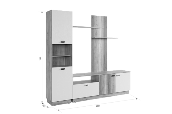 Стенка Моди К1 (Мебельсон) в Асбесте - asbest.mebel-e96.ru