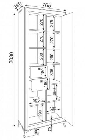 Библиотека Саванна М21 (Риннер) в Асбесте - asbest.mebel-e96.ru