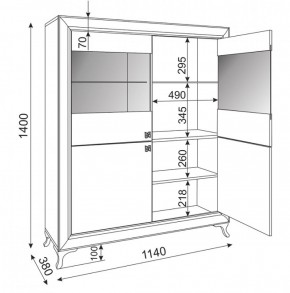 Сервант Саванна М23 (Риннер) в Асбесте - asbest.mebel-e96.ru