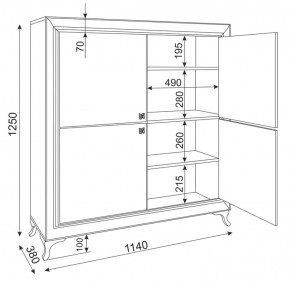 Комод распашной Саванна М24 (Риннер) в Асбесте - asbest.mebel-e96.ru