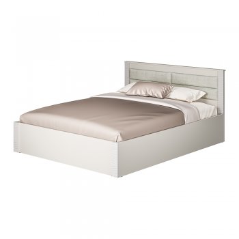 Кровать двуспальная Монако КР-16 кашемир (БТС) в Асбесте - asbest.mebel-e96.ru