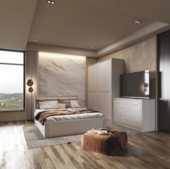 Спальный гарнитур Монако Кашемир (модульный) (БТС) в Асбесте - asbest.mebel-e96.ru