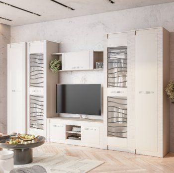 Стенка Монако Кашемир комп.4 (модульная) (БТС) в Асбесте - asbest.mebel-e96.ru