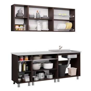 Кухонный гарнитур Монтана 2000 мм (БТС) в Асбесте - asbest.mebel-e96.ru