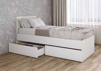 Кровать Мори 900.1/1 с нишей, графит (ДСВ) в Асбесте - asbest.mebel-e96.ru