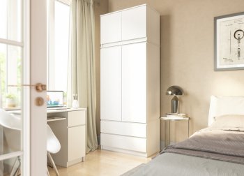 Шкаф 900 мм с антресолью Мори 900.2 (ДСВ) в Асбесте - asbest.mebel-e96.ru