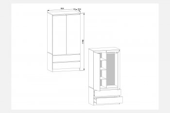 Шкаф 900 мм с антресолью Мори (ДСВ) в Асбесте - asbest.mebel-e96.ru