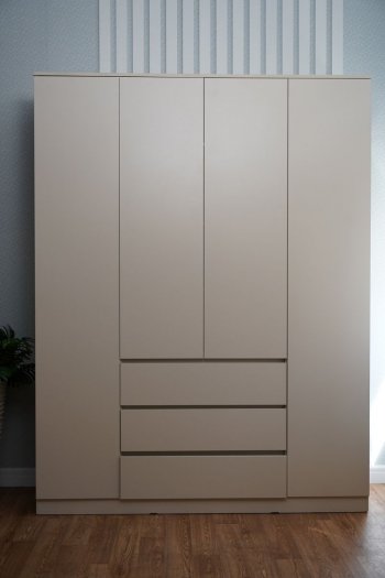 Шкаф распашной Мори 1600 мм сатин (ДСВ) в Асбесте - asbest.mebel-e96.ru