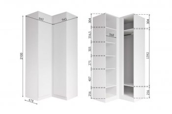 Угловой шкаф Мори графит (ДСВ) в Асбесте - asbest.mebel-e96.ru