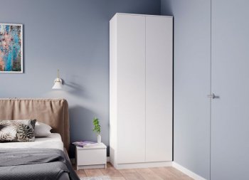 Шкаф двустворчатый Мори МШ800.1 белый (ДСВ) в Асбесте - asbest.mebel-e96.ru