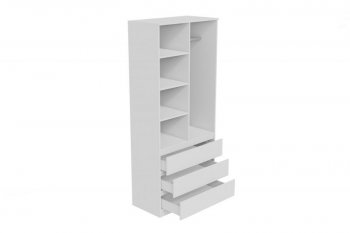 Шкаф 900 мм Мори 900.2 белый высота 2100 мм (ДСВ) в Асбесте - asbest.mebel-e96.ru