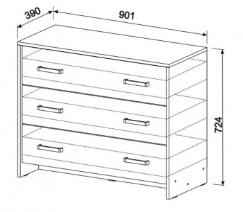 Комод МСП-1 анкор (СВ) в Асбесте - asbest.mebel-e96.ru