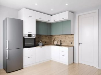Кухонный гарнитур угловой Муссон 2200*1700 мм (Санвут) в Асбесте - asbest.mebel-e96.ru