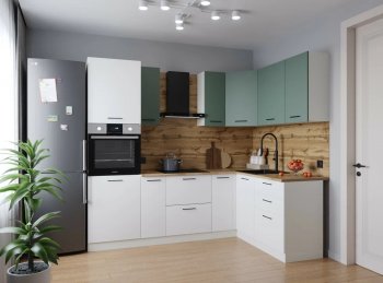 Угловой кухонный гарнитур Муссон 2400*1600 мм Sanvut в Асбесте - asbest.mebel-e96.ru