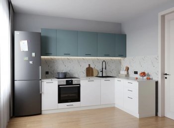 Кухонный гарнитур угловой Ниагара МДФ/ЛДСП 2600*1600 мм (Санвут) в Асбесте - asbest.mebel-e96.ru