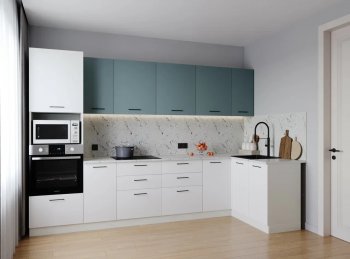 Угловой кухонный гарнитур Ниагара 3200*1400 мм МДФ/ЛДСП Sanvut в Асбесте - asbest.mebel-e96.ru