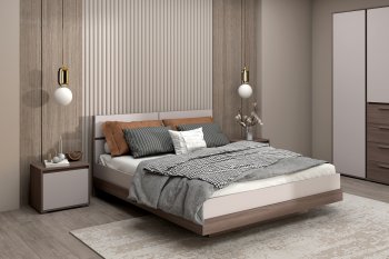 Спальный гарнитур Ника, модульный (Зарон) в Асбесте - asbest.mebel-e96.ru