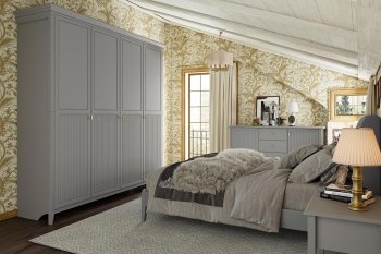 Спальный гарнитур Никеа модульный антрацит (БМ) в Асбесте - asbest.mebel-e96.ru