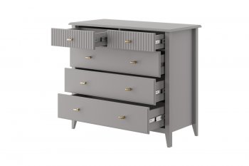 Комод 5 ящиков Никеа антрацит (БМ) в Асбесте - asbest.mebel-e96.ru