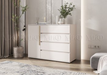 Комод 1 дверь 4 ящика (1200) Норд, кашемир (Миф) в Асбесте - asbest.mebel-e96.ru