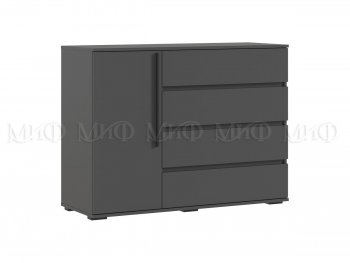 Комод 1 дверь 4 ящика (1200) Норд, графит (Миф) в Асбесте - asbest.mebel-e96.ru