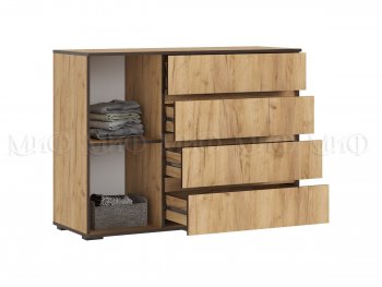 Комод 1 дверь 4 ящика (1200) Норд, дуб крафт (Миф) в Асбесте - asbest.mebel-e96.ru