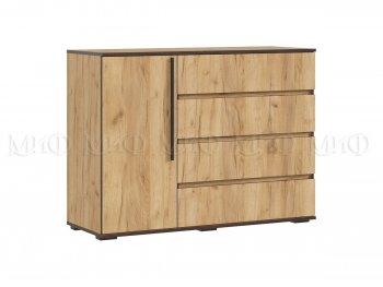 Комод 1 дверь 4 ящика (1200) Норд, дуб крафт (Миф) в Асбесте - asbest.mebel-e96.ru