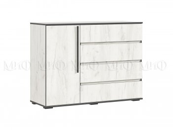 Комод 1 дверь 4 ящика (1200) Норд, крафт белый (Миф) в Асбесте - asbest.mebel-e96.ru