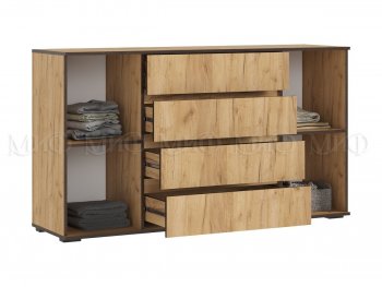 Комод 2 двери 4 ящика (1600) Норд, крафт (Миф) в Асбесте - asbest.mebel-e96.ru