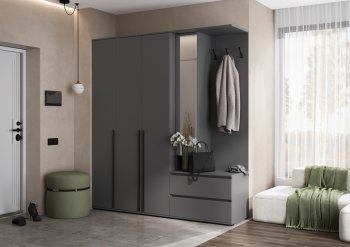 Прихожая Норд+Шкаф 1200, графит (Миф) в Асбесте - asbest.mebel-e96.ru