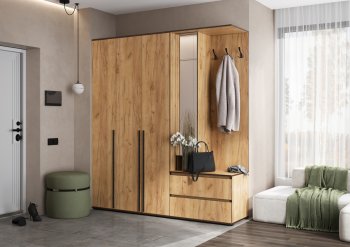 Прихожая Норд+Шкаф 1200, крафт (Миф) в Асбесте - asbest.mebel-e96.ru